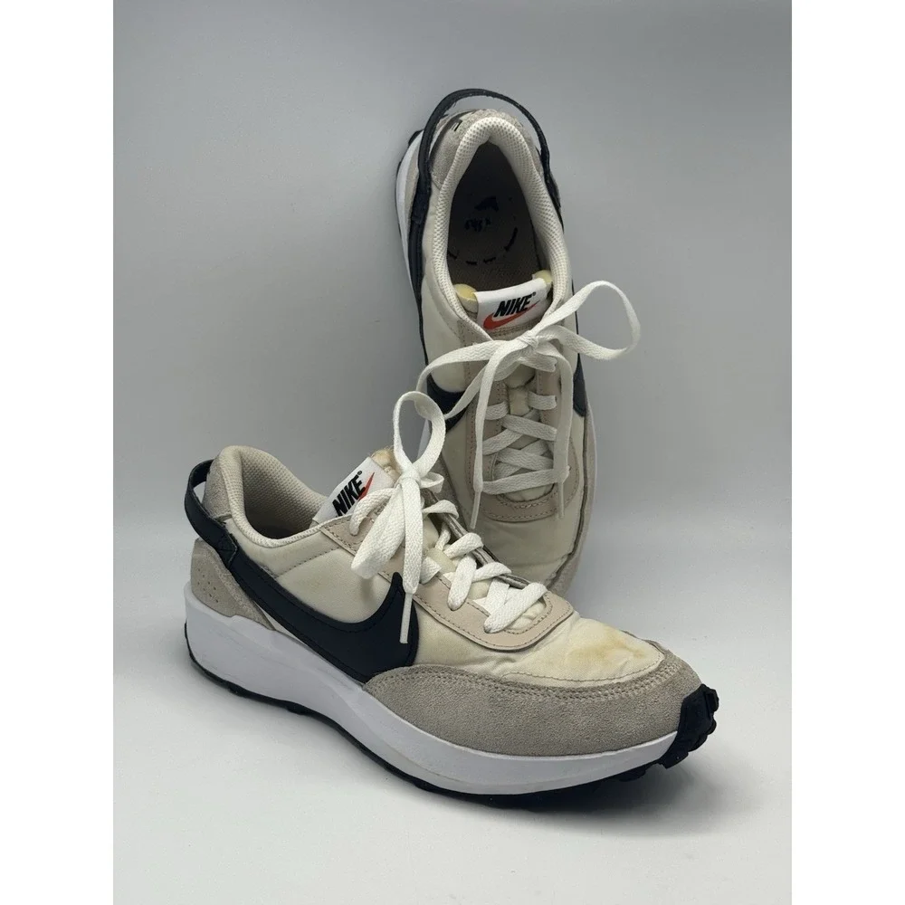 Nike Women's Waffle Debut Size 9 Sanddrift White/Black DH9523-102